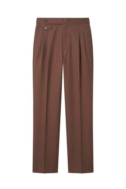 Double pleats Wide-fit fresco wool trousers - MONTEZEMOLO