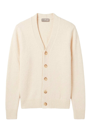 Bouclé cotton cardigan