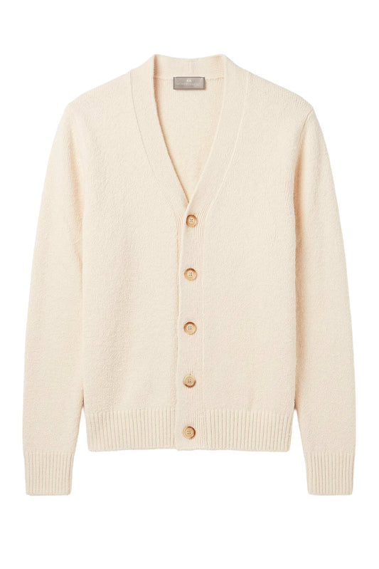 Bouclé cotton cardigan