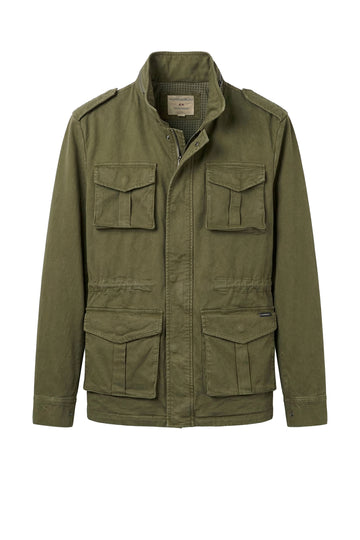 Stretch cotton field jacket