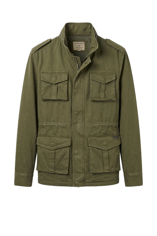 Field jacket in cotone stretch