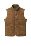 Suede vest with silver-plated buttons