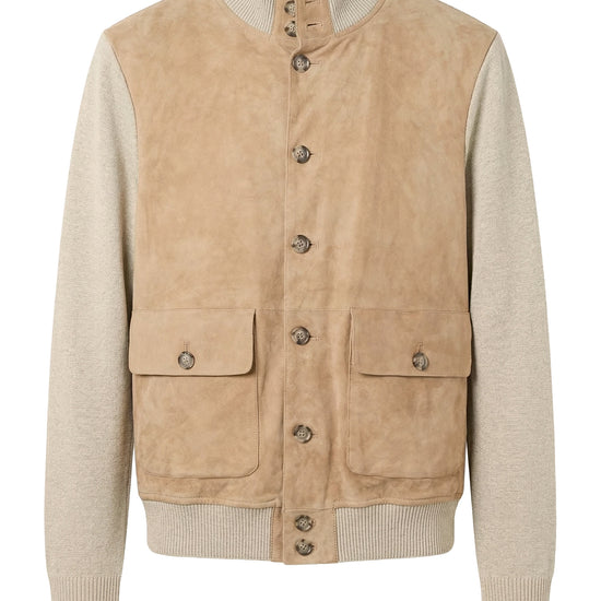 Sued Front Cardigan jacket with suede front – MONTEZEMOLO