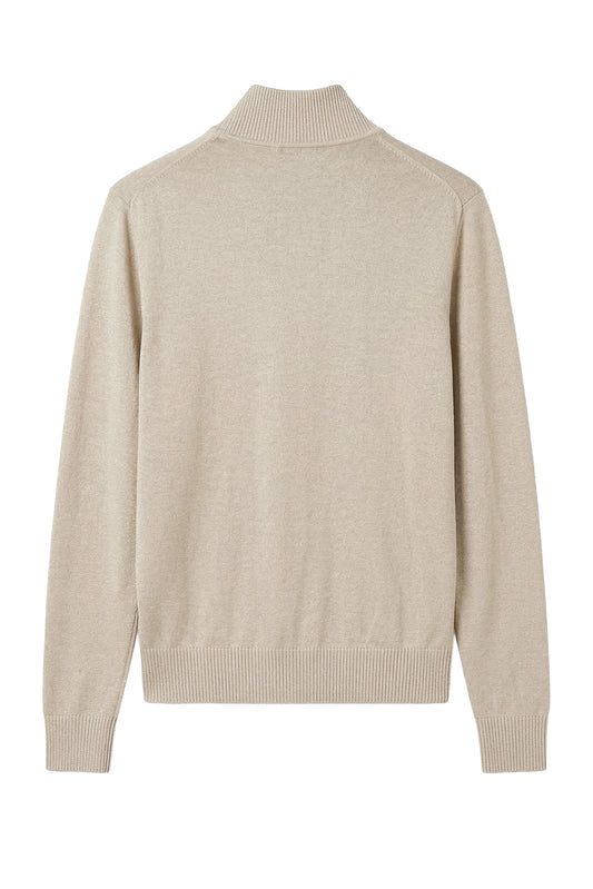 Cardigan jacket with suede front