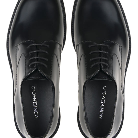 Polished leather Derby shoes - MONTEZEMOLO