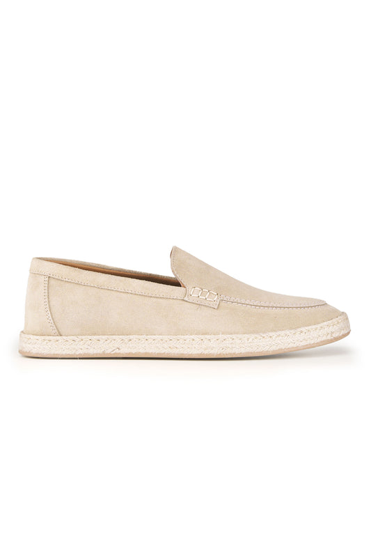 Suede Espadrille-Style Loafer