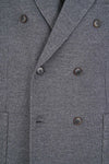 Doublebreasted Pinstriped Jersey Weave Jacket - Zegna Cloth