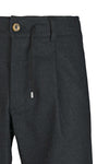 Pantaloni con coulisse in lana stretch