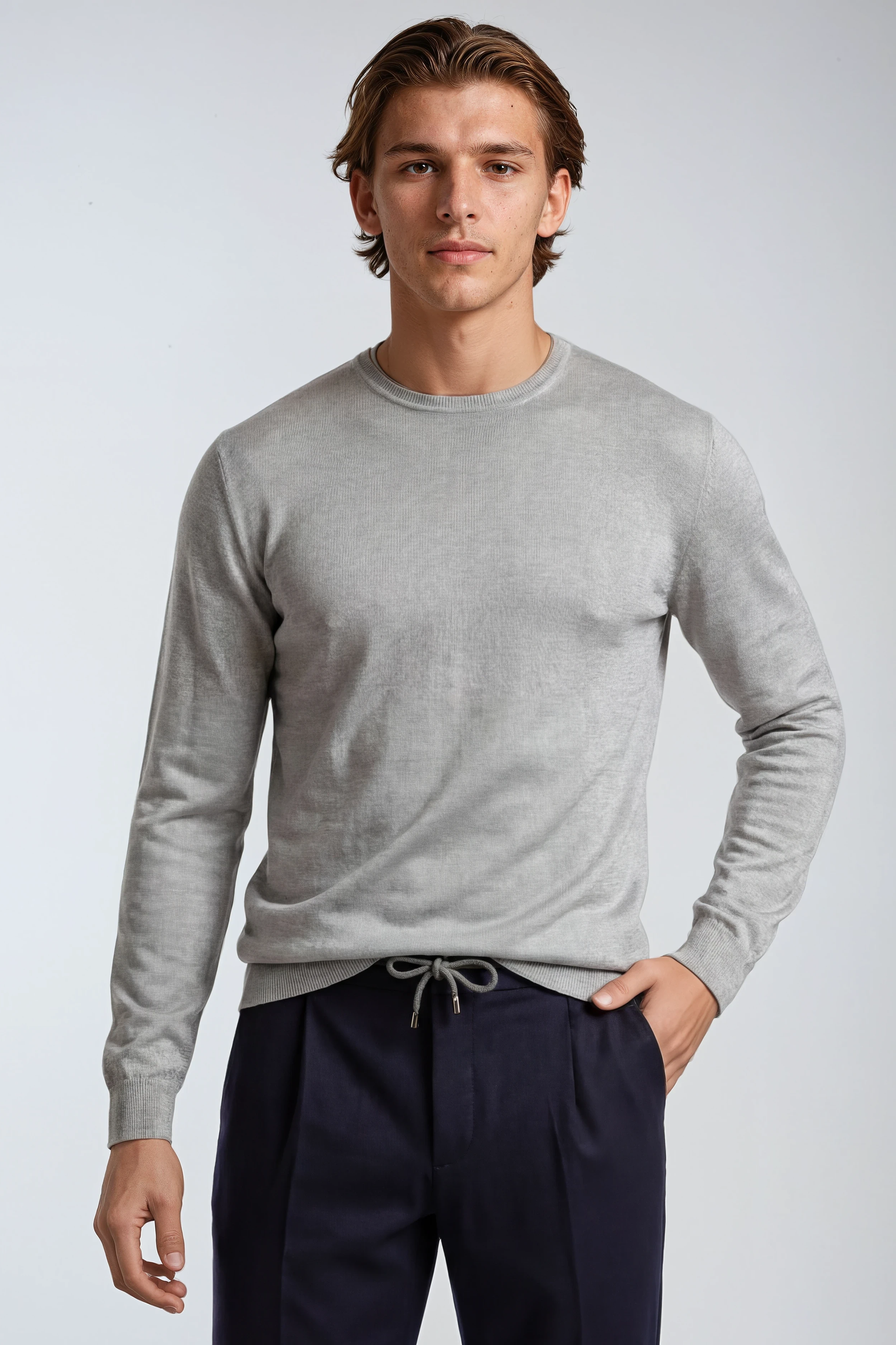 Merino wool crewneck sweater - MONTEZEMOLO