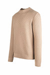 Basket-Weave Crewneck Sweater