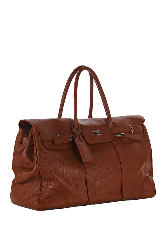Grained Leather Duffle Bag