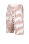 Striped Linen Pleated Shorts