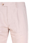 Linen Blend Pleated Trousers