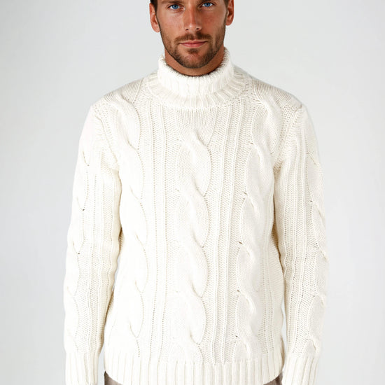 Fisherman Cable-Knit Turtleneck - MONTEZEMOLO
