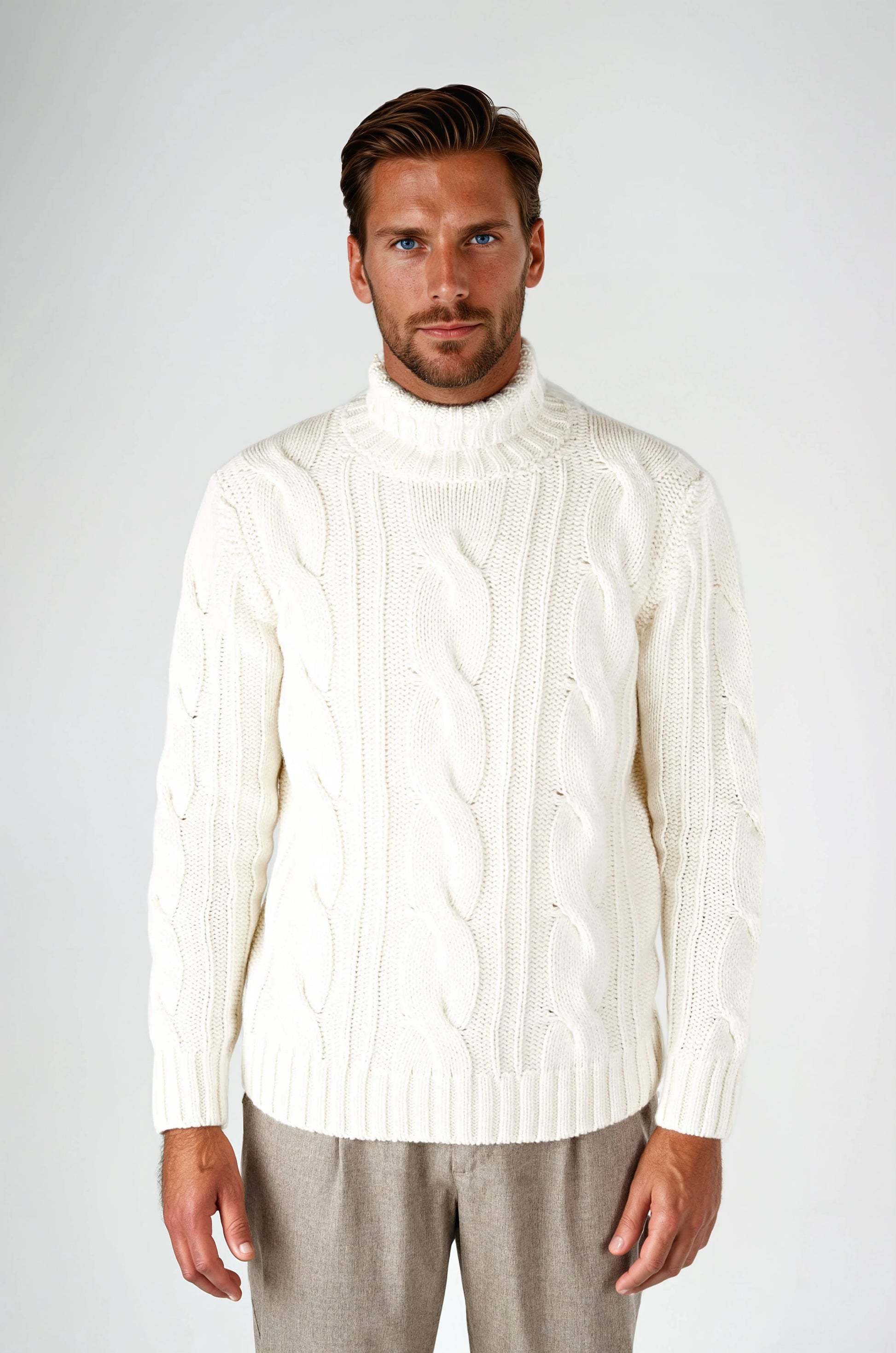 Fisherman Cable-Knit Turtleneck - MONTEZEMOLO
