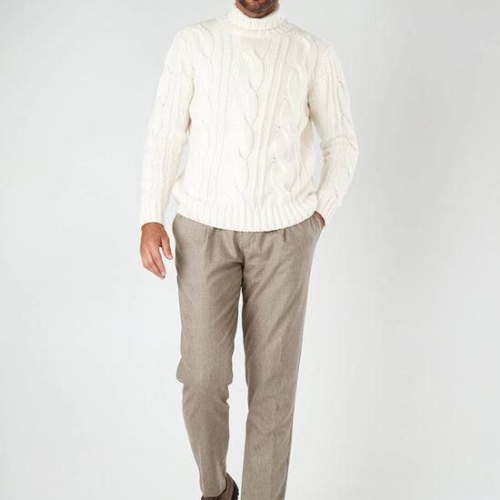 Fisherman Cable-Knit Turtleneck - MONTEZEMOLO