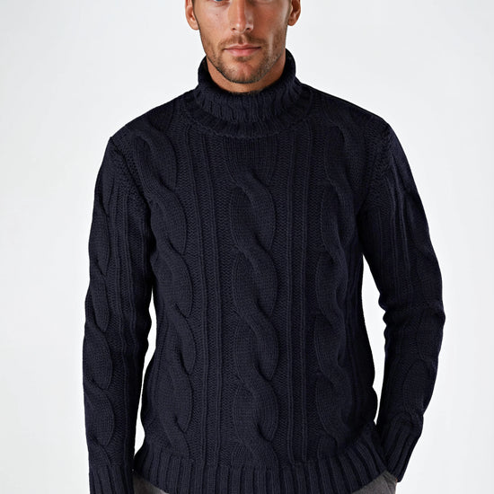 Fisherman Cable-Knit Turtleneck - MONTEZEMOLO