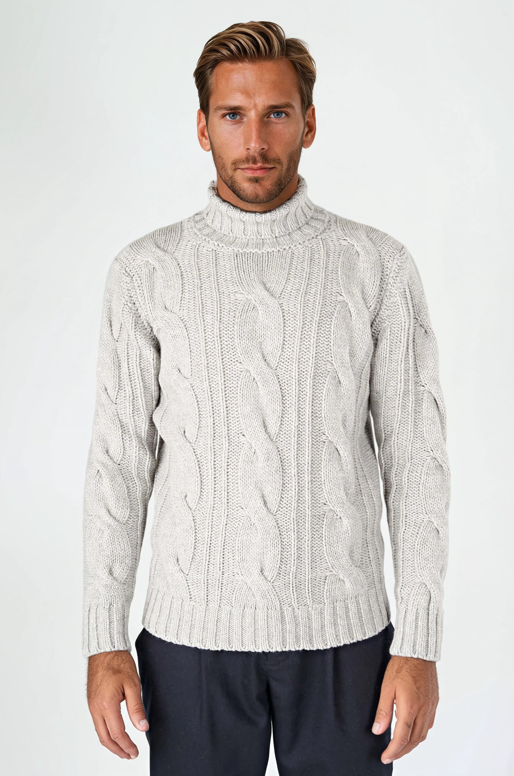 Fisherman Cable-Knit Turtleneck - MONTEZEMOLO