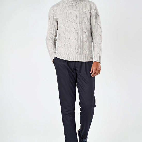 Fisherman Cable-Knit Turtleneck - MONTEZEMOLO