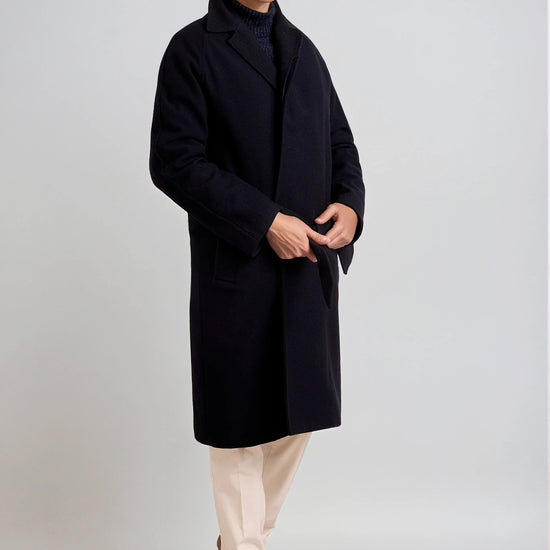 Unlined wool belted raglan coat - MONTEZEMOLO