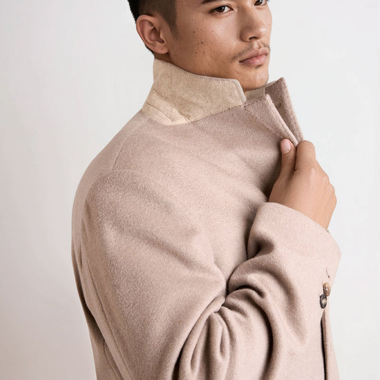 Single-breasted pure cashmere coat - MONTEZEMOLO