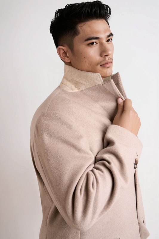 Single-breasted pure cashmere coat - MONTEZEMOLO