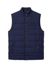Padded houndstooth wool–cotton gilet