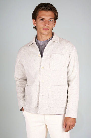 Herringbone Alpaca Blend Shirt-Jacket