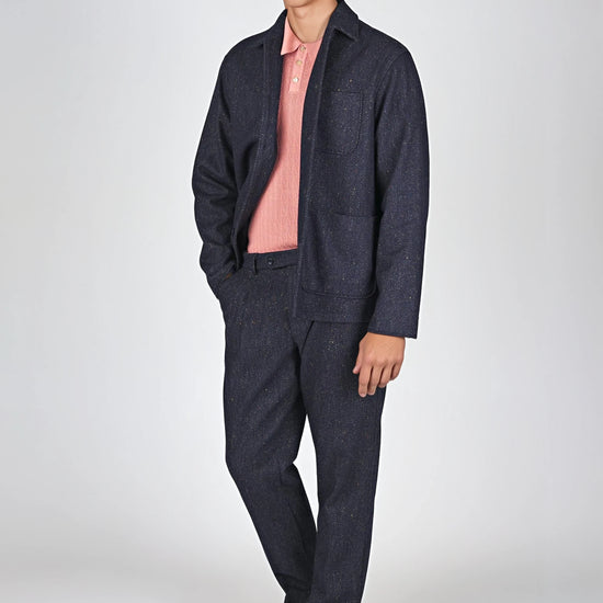 Herringbone Wool-Blend Trousers with Knickerbocker Yarn - MONTEZEMOLO