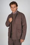 Herringbone Wool-Blend Chore Jacket with Knickerbocker Yarn - MONTEZEMOLO
