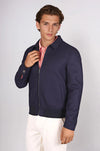 Unlined Double-Cloth  Wool & Cashmere Zip Jacket