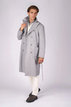 Unlined Double-Breasted Merino Wool Trench Coat