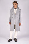 Unlined Double-Breasted Merino Wool Trench Coat