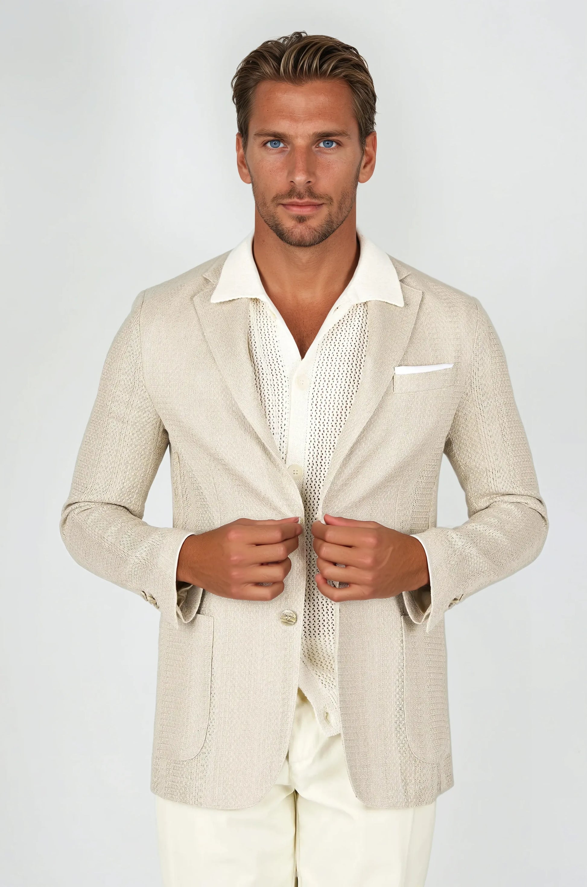Giro-Inglese Weave Linen Cotton Jacket 46 - Main Image