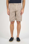 Double Pleated Linen Shorts - MONTEZEMOLO