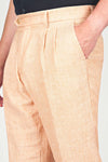 Double Pleats Linen Trousers