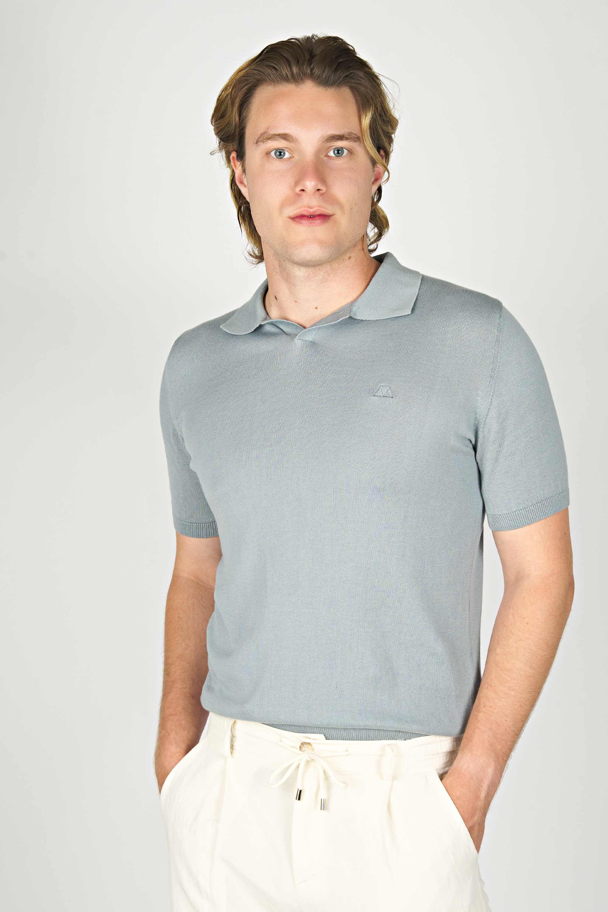 Buttonless Polo Shirt Sage S