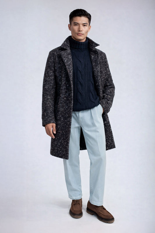 Unlined baby alpaca & wool raglan coat - MONTEZEMOLO