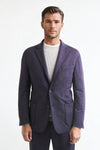 Unlined micro-printed jersey blazer