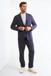 Unlined micro-printed jersey blazer