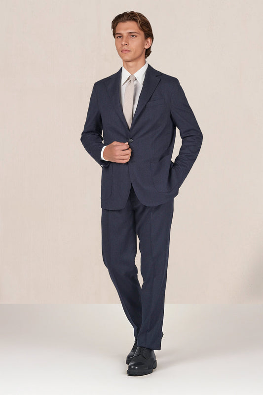 Single-Breasted ACTIVE Wool Jacket