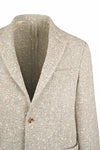 Unstructured baby alpaca tweed jacket