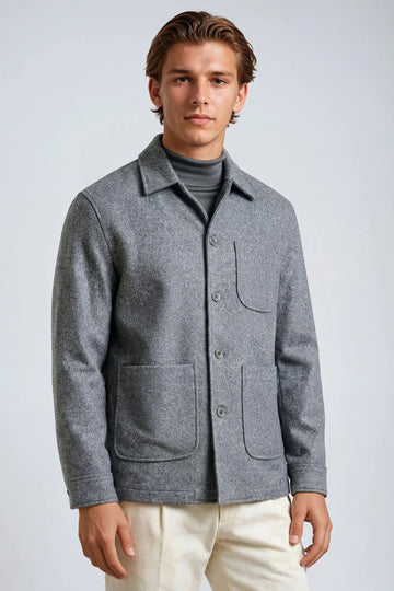 Unlined wool–cashmere chore jacket