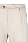 Jersey-twill pleated trousers