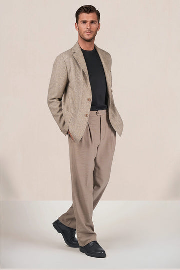 Printed wool–cashmere jersey jacket