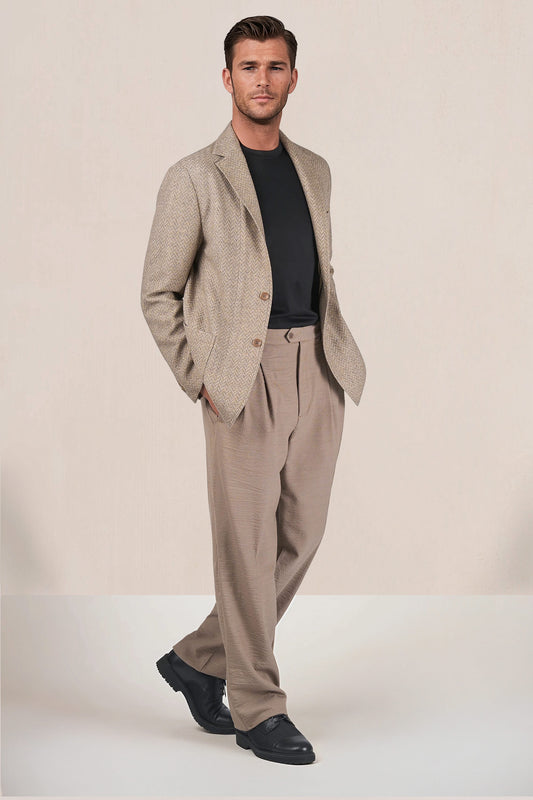 Printed wool–cashmere jersey jacket