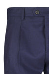 Double-pleat wool-cashmere trousers