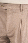 Double-pleat wool-cashmere trousers