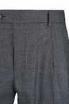Wide-Leg Wool-stretch pleated trousers