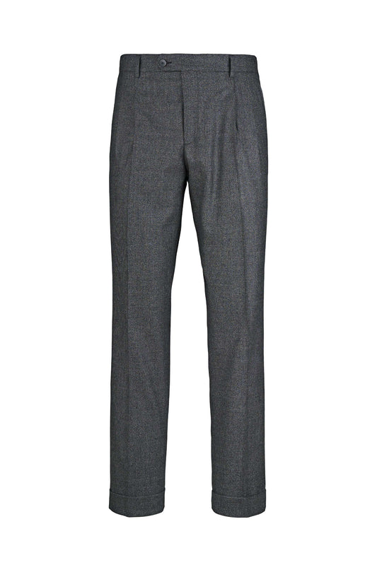 Wide-Leg Wool-stretch pleated trousers